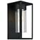 Walker Hill - 15 inch Outdoor Wall Light - Matte Black - Clear Glass