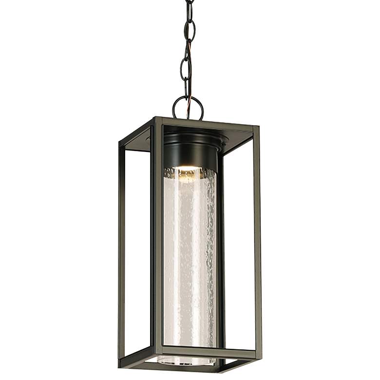 Image 3 Walker Hill 17 3/4"H Matte Black LED Outdoor Hanging Light