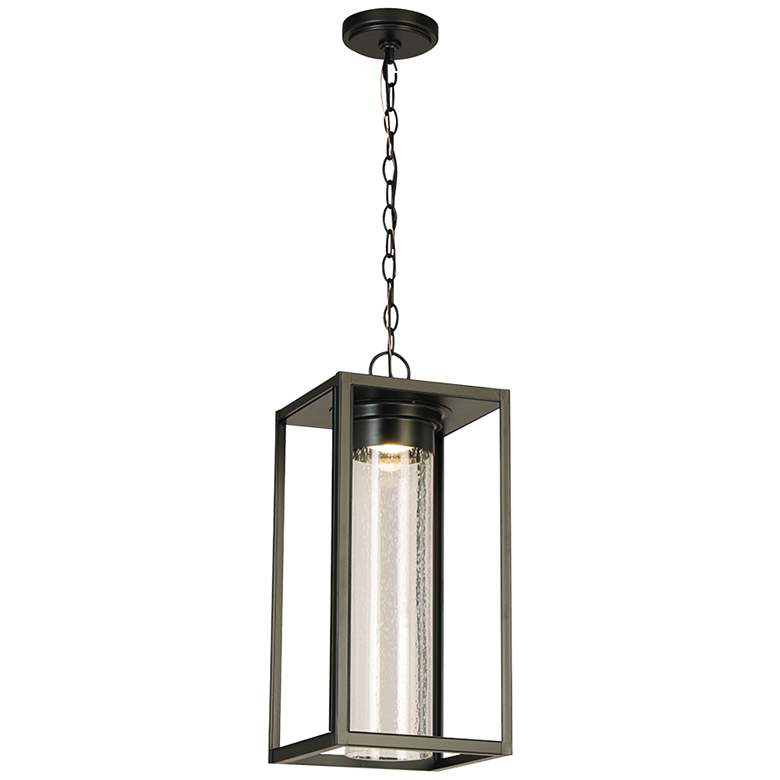 Image 6 Walker Hill 20 3/4"H Matte Black LED Outdoor Hanging Light more views