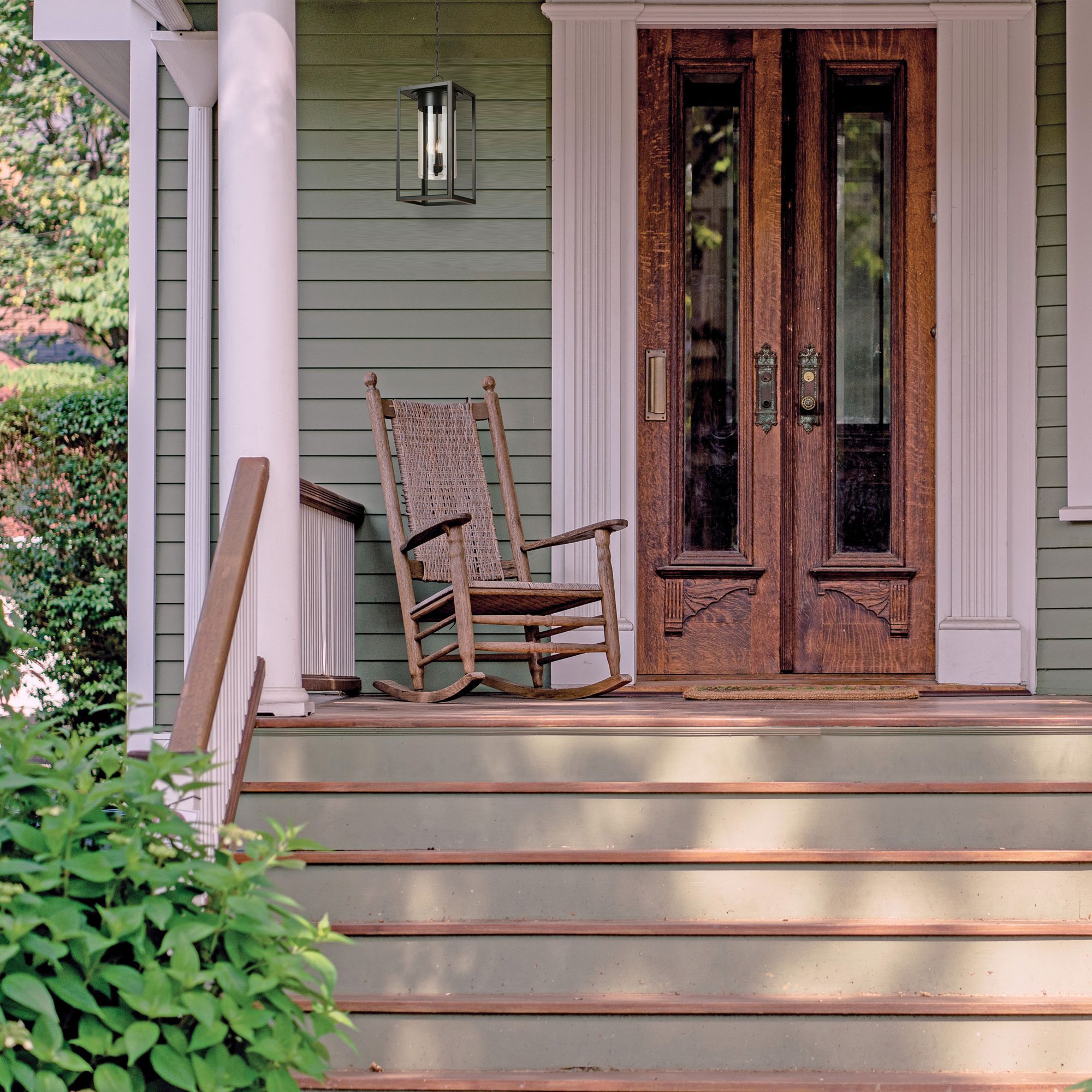 Walker Hill 9"W 3-Light Outdoor Pendant Oil Rubbed Bronze Clear Glass