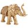 Walking Elephant 12 3/4" High Gold Sculpture