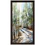 3_Walking Through 52" High Rectangular Giclee Framed Wall Art
