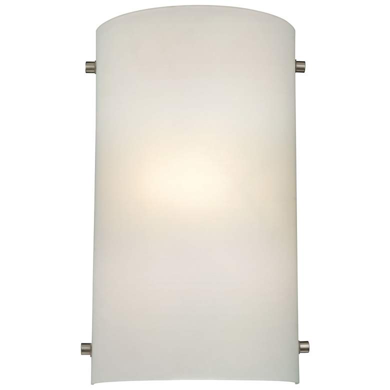 Image 1 Wall Sconces 12 inch High 1-Light Sconce - Brushed Nickel