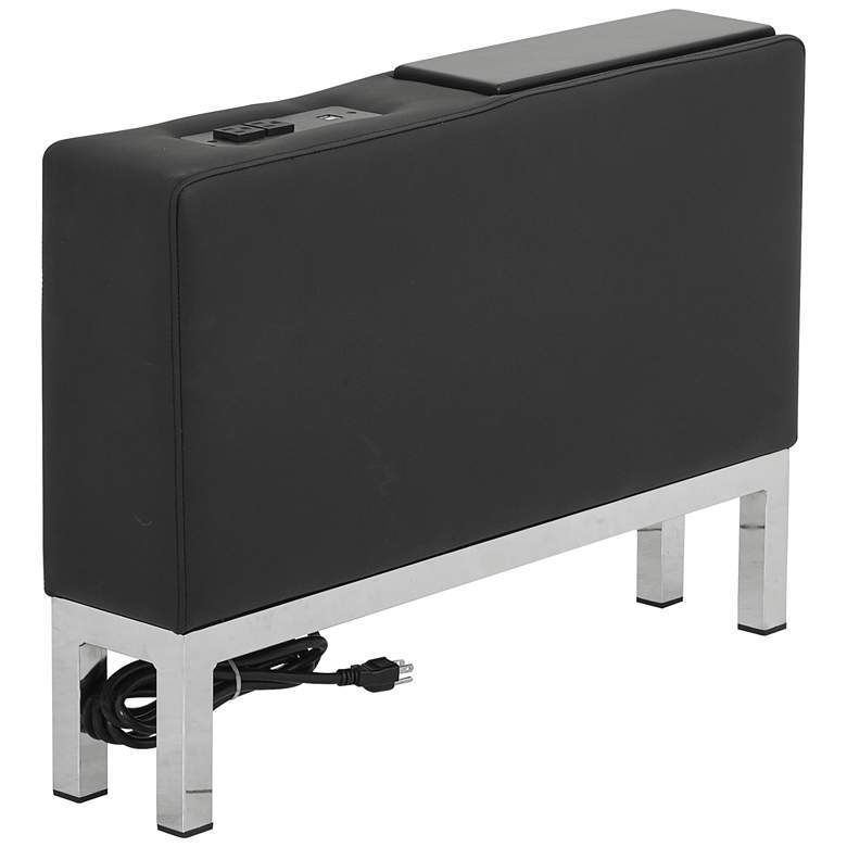 Image 1 Wall Street Black Faux Leather AC and USB Center Console