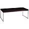 Wall Street Chrome and Espresso Wood Coffee Table