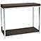 Wall Street Chrome and Espresso Wood Foyer Table