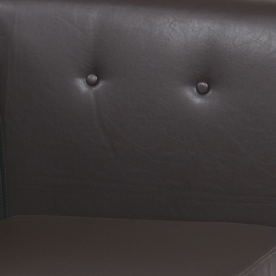 Image 3 Wall Street Espresso Faux Leather Button-Tufted Corner Chair more views