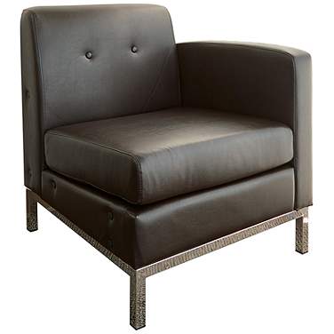 Wall Street Arm Chair Espresso Faux Leather
