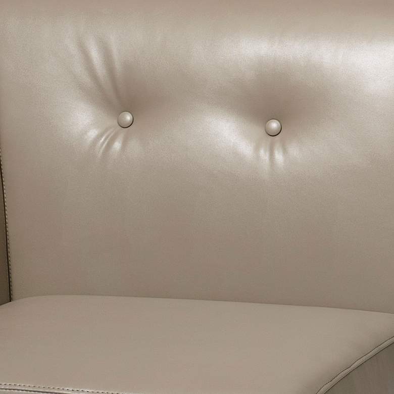 Image 2 Wall Street Smoke Faux Leather Button-Tufted Corner Chair more views