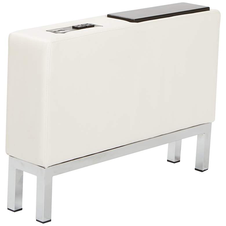 Image 1 Wall Street White Faux Leather AC and USB Center Console