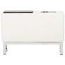 Wall Street White Faux Leather AC and USB Center Console