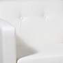 Wall Street White Faux Leather Button-Tufted Armchair