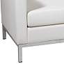 Wall Street White Faux Leather Button-Tufted Armchair