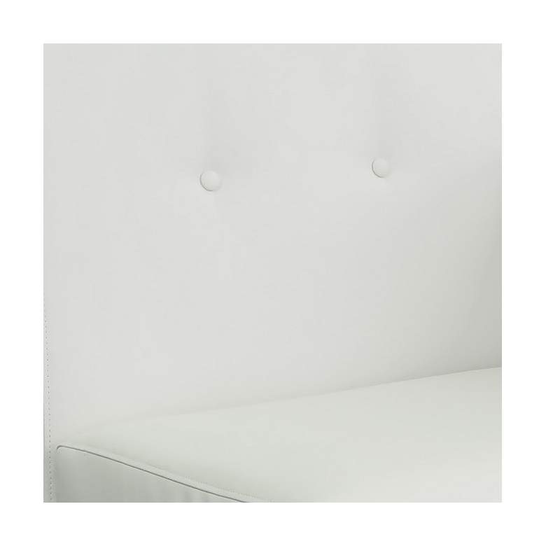 Image 2 Wall Street White Faux Leather Button-Tufted Right Armchair more views