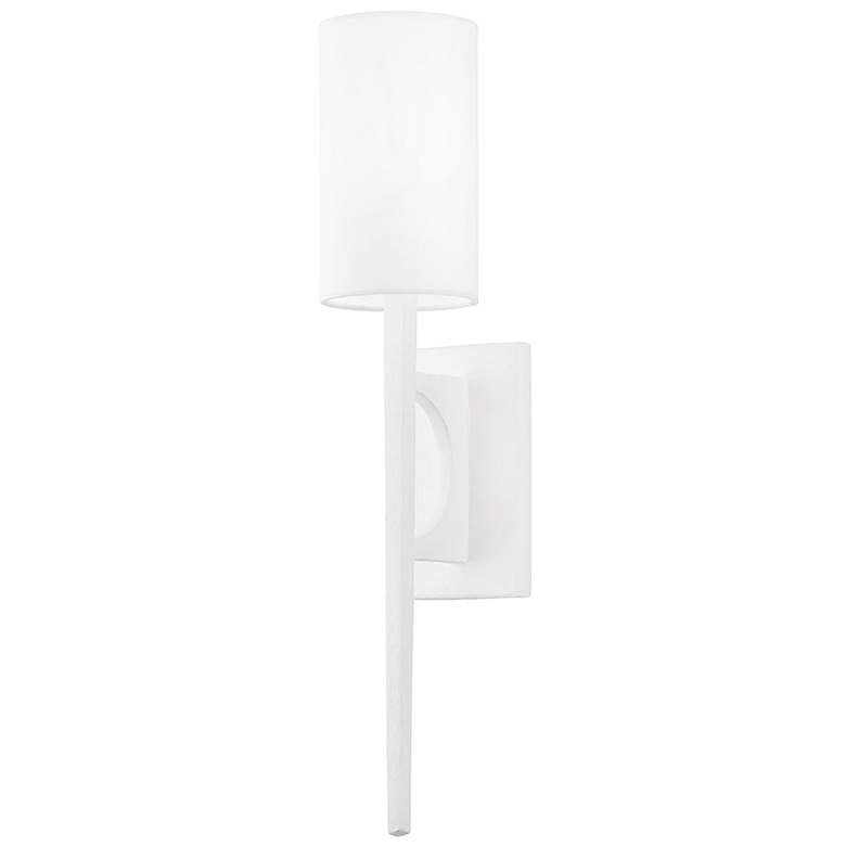 Image 1 Wallace 24 1/2 inch High Gesso White Wall Sconce