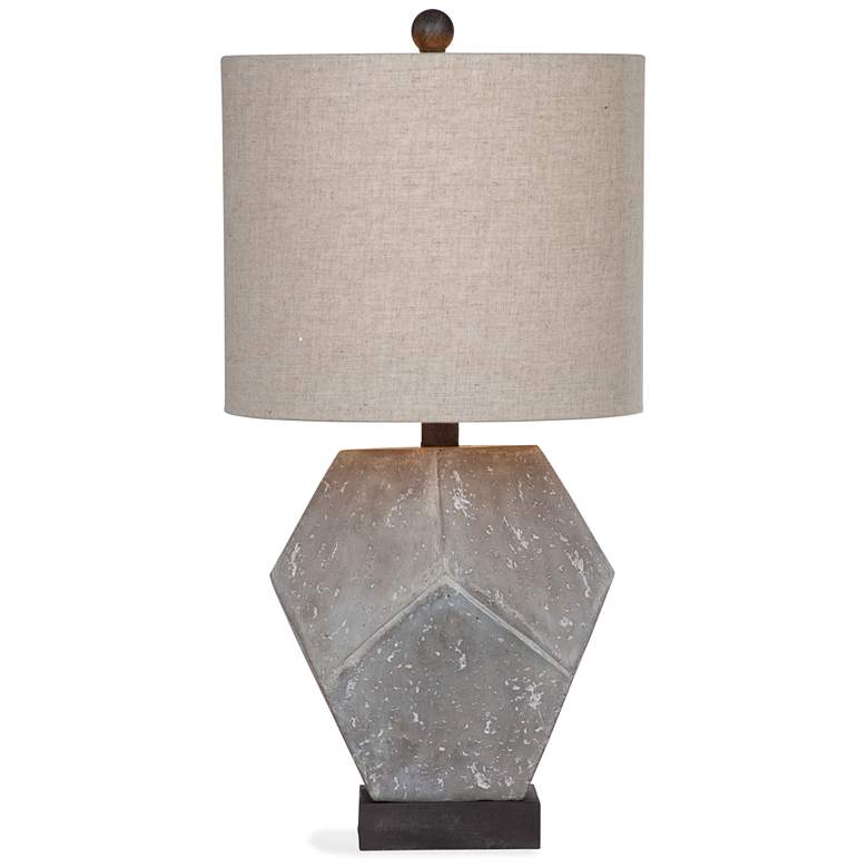 Image 1 Wallace 28 inch Rustic Styled Gray Table Lamp
