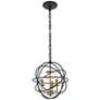 1_Wallace 3 Lt Matte Black And Brass Pendant