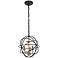 Wallace 3 Lt Matte Black And Brass Pendant