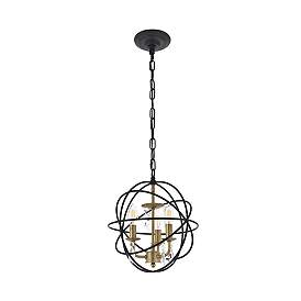 Image5 of Wallace 3 Lt Matte Black And Brass Pendant more views