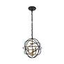 5_Wallace 3 Lt Matte Black And Brass Pendant more views