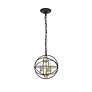 7_Wallace 3 Lt Matte Black And Brass Pendant more views