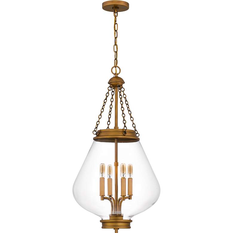 Image 2 Wallace 4-Light Weathered Brass Pendant more views
