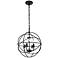 Wallace 4 Lt Matte Black Pendant