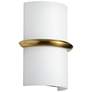 Wallace 9.25" High Aged Brass 14W Wall Sconce