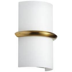 Wallace 9.25&quot; High Aged Brass 14W Wall Sconce