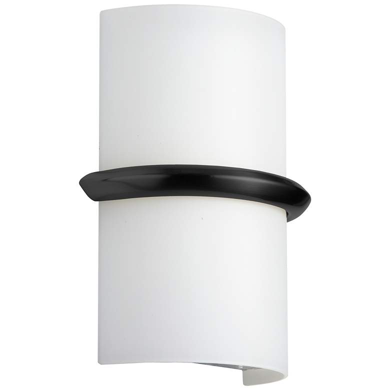 Image 1 Wallace 9.25" High Matte Black 14W Wall Sconce