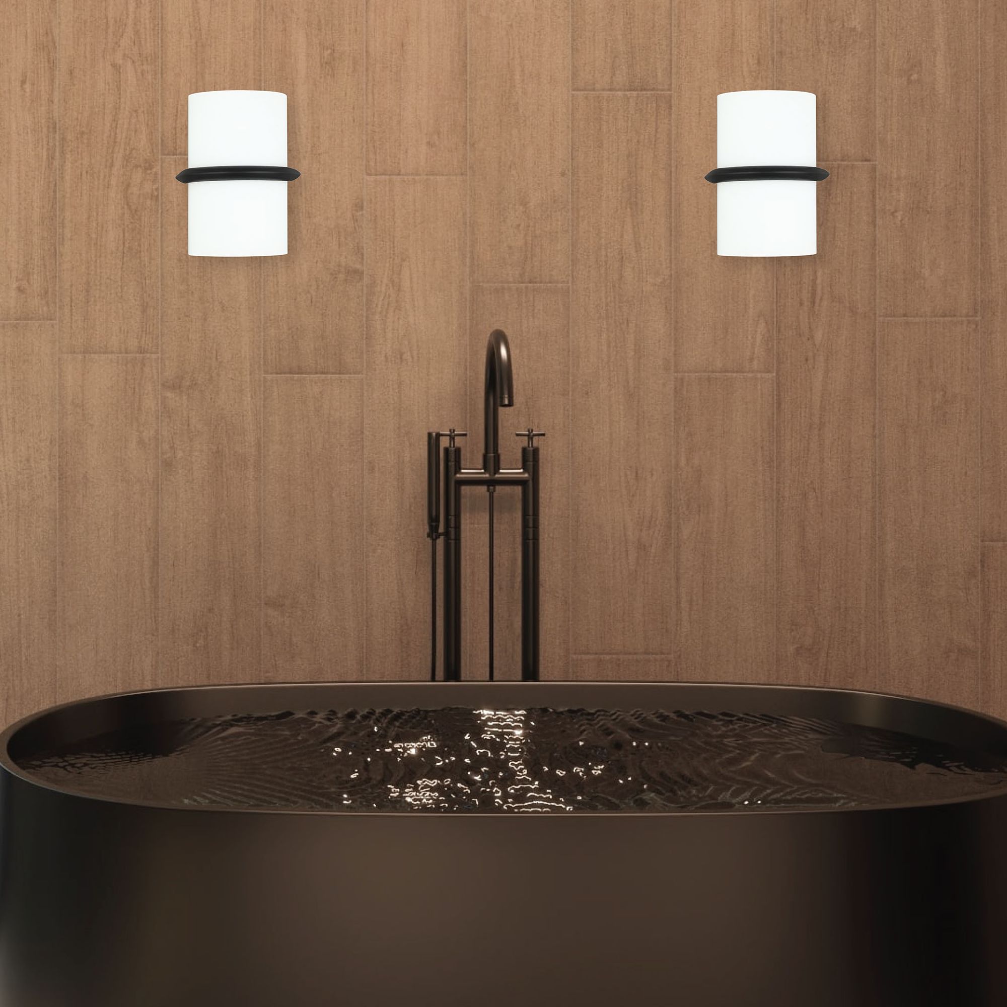 Image 2 Wallace 9.25" High Matte Black 14W Wall Sconce more views