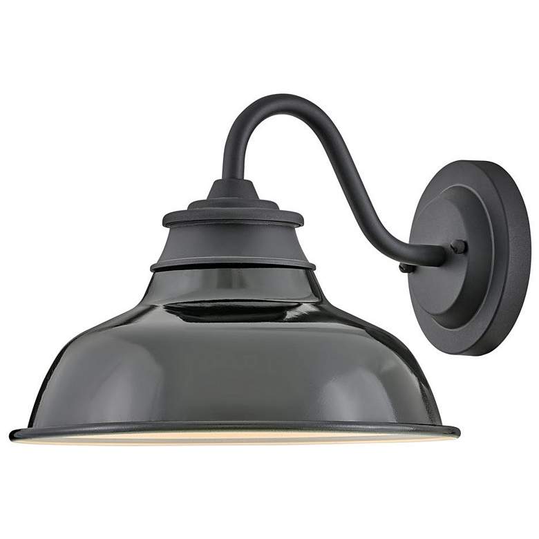 Image 1 Wallace 9 1/2 inch High Museum Black LED Outdoor Barn Wall Light