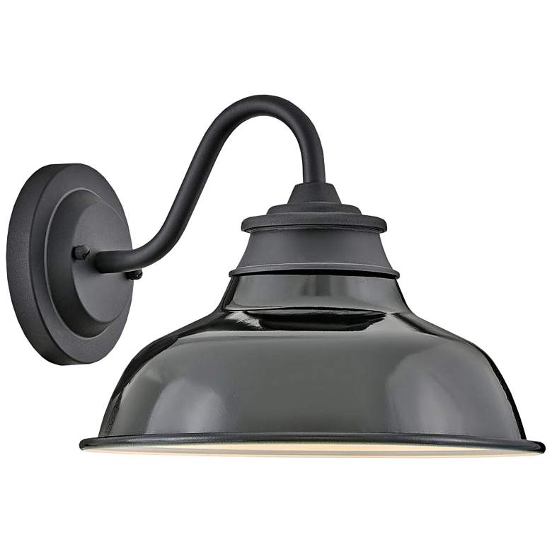 Image 1 Wallace 9 1/2" High Museum Black LED Outdoor Barn Wall Light