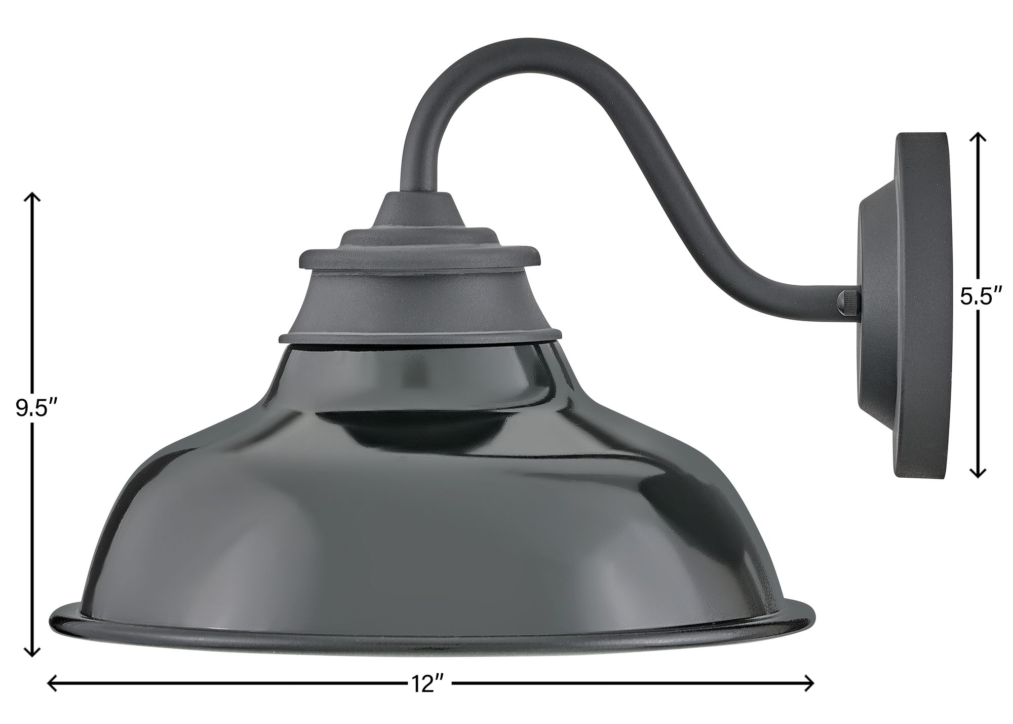 Wallace 9 1/2" High Museum Black LED Outdoor Barn Wall Light