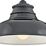 4_Wallace 9 1/2" High Museum Black LED Outdoor Barn Wall Light more views