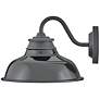 6_Wallace 9 1/2" High Museum Black LED Outdoor Barn Wall Light more views