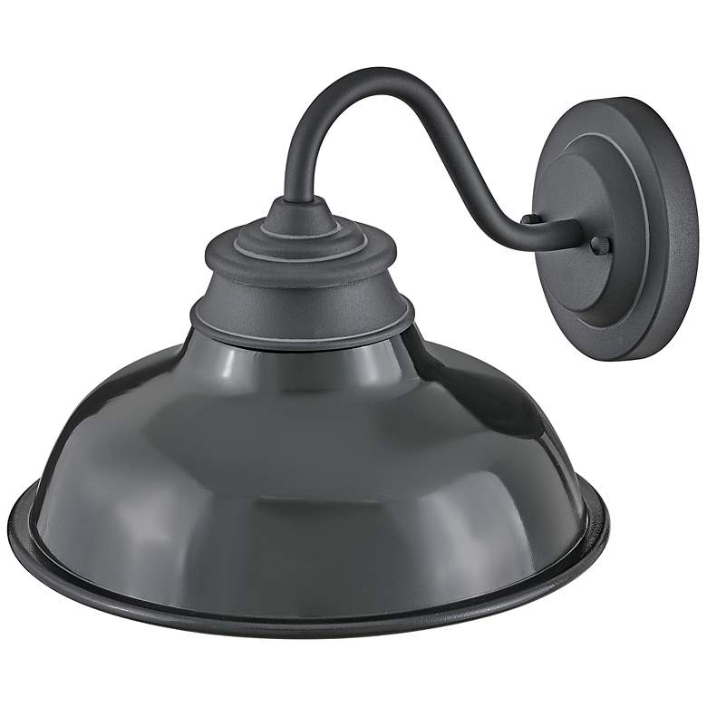 Image 7 Wallace 9 1/2" High Museum Black LED Outdoor Barn Wall Light more views