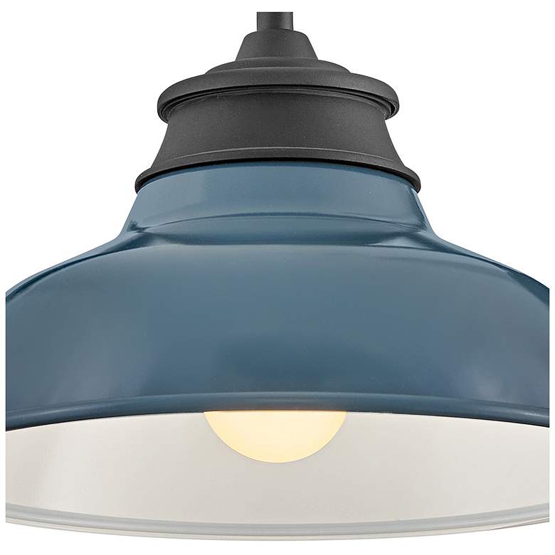 Image 7 Wallace 9 1/2"H Black Denim Blue LED Outdoor Barn Wall Light more views