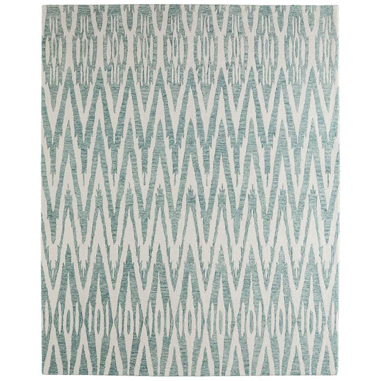 Image 1 Wallace Modern Chevron Hand Tufted Blue Area Rug 8A40F