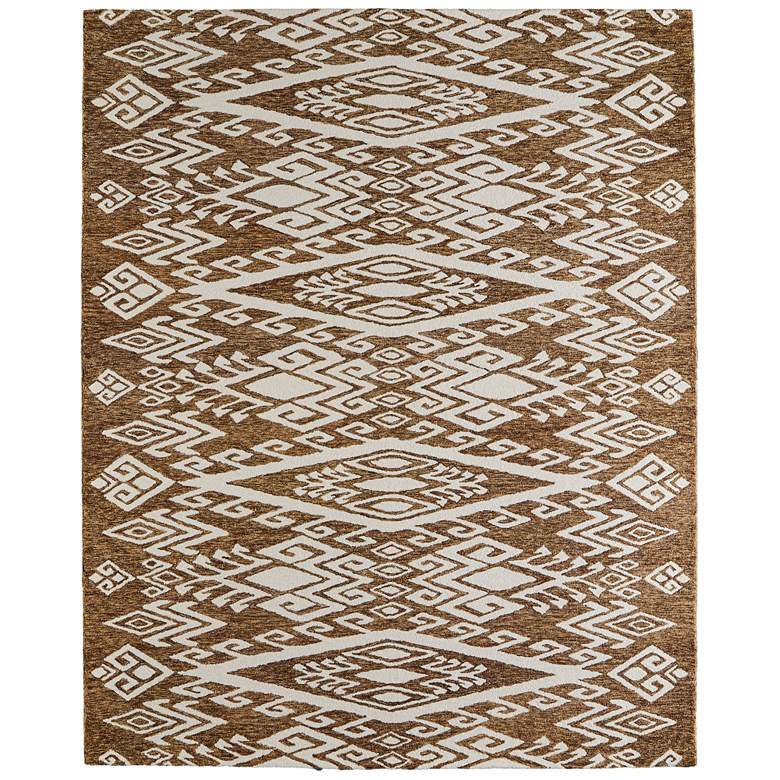 Image 1 Wallace Transitional Medallion Hand Tufted Brown Area Rug 8A43F