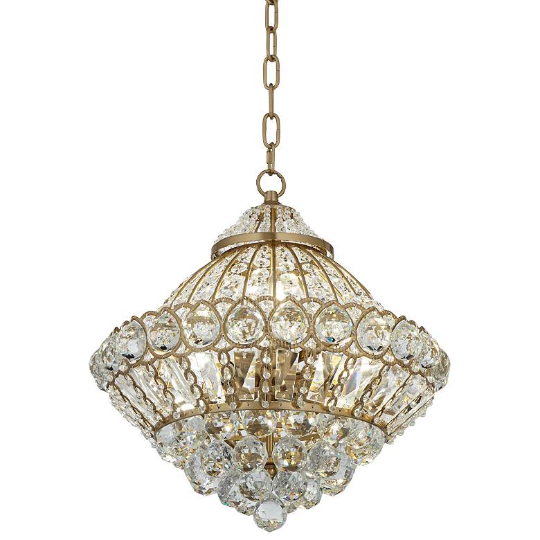 Wallingford 15&quot; Wide Soft Gold Crystal Chandelier