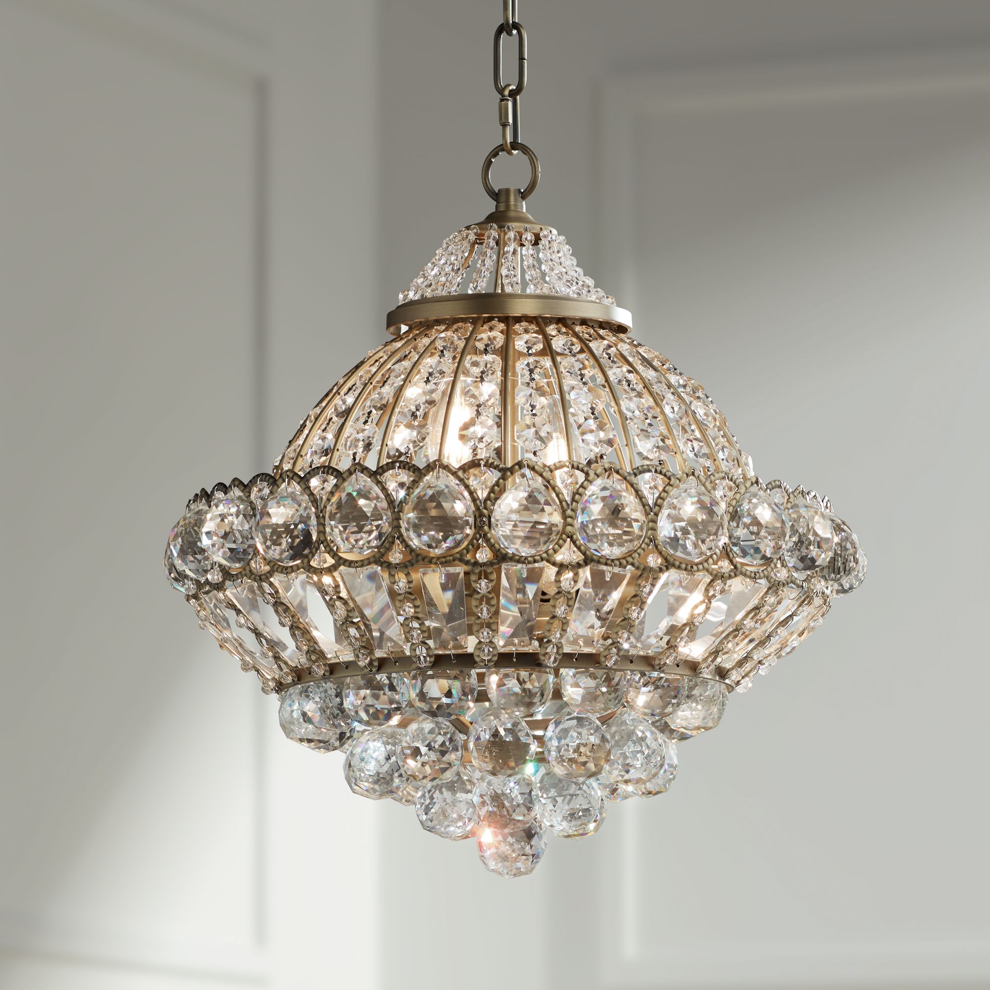 vintage chandelier glass