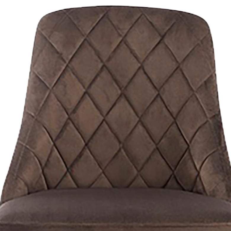 Image 3 Wallingforth Brown Velvet Fabric Dining Chairs Set of 2 more views