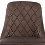 Wallingforth Brown Velvet Fabric Dining Chairs Set of 2 in scene
