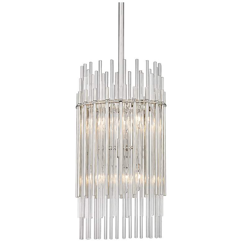Image 1 Wallis 10 1/2" Wide Polished Nickel Mini Pendant