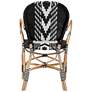 Wallis Black and White Weaving Rattan Dining Chair