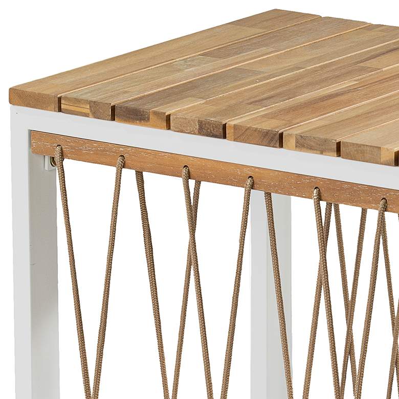 Image 3 Wallmond 16" Wide Natural White Outdoor End Table more views