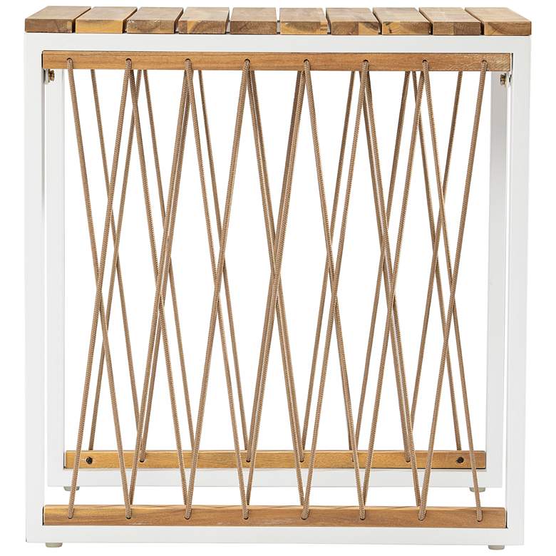 Image 4 Wallmond 16" Wide Natural White Outdoor End Table more views
