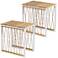 Wallmond 16" Wide Natural White Outdoor End Tables Set of 2