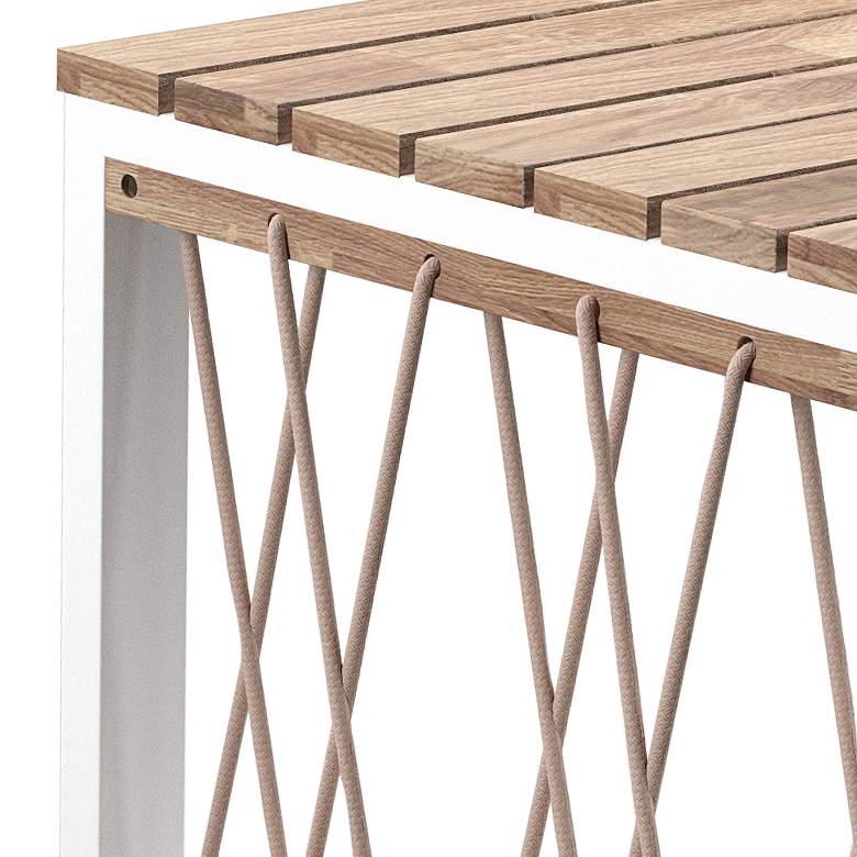 Image 3 Wallmond 39 1/4"W Natural and White Outdoor Cocktail Table more views
